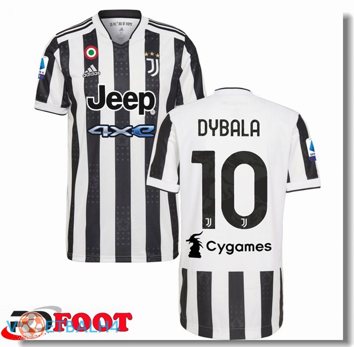 Juventus (DYBALA 10) thuis jersey zwart/wit 2021/2022