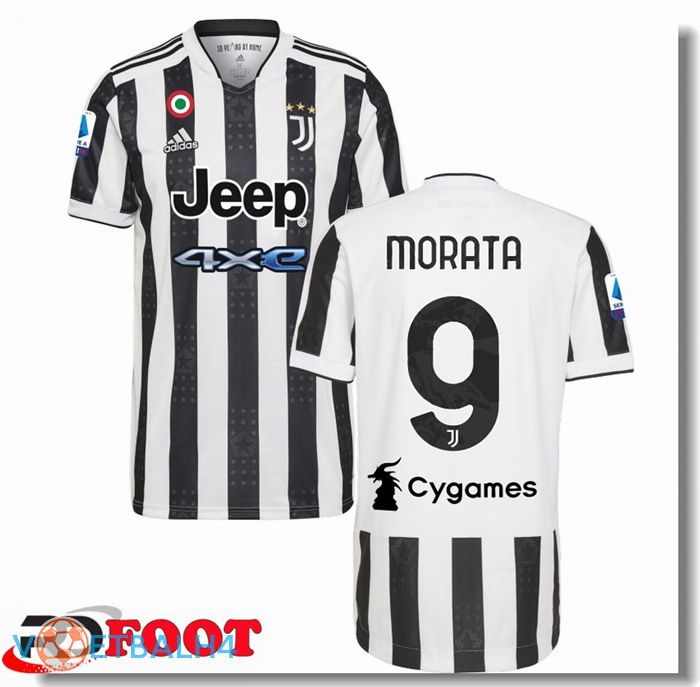 Juventus (MORATA 9) thuis jersey zwart/wit 2021/2022