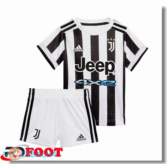 Juventus kinderen thuis jersey zwart/wit 2021/2022