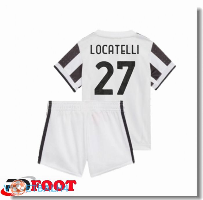 Juventus (LOCATELLI 27) kinderen thuis jersey zwart/wit 2021/2022