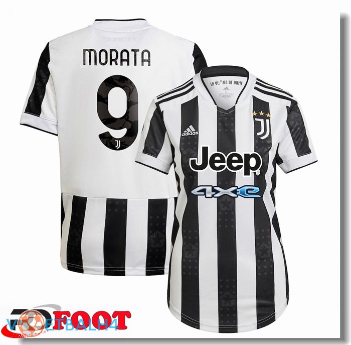 Juventus (MORATA 9) Dames thuis jersey zwart/wit 2021/2022