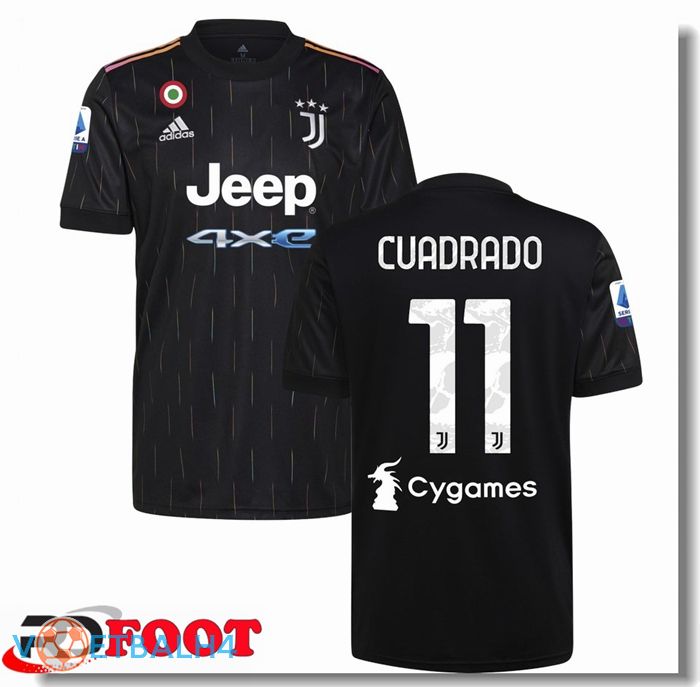 Juventus (CUADRADO 11) uit jersey zwart 2021/2022