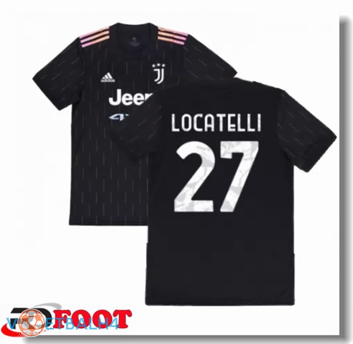 Juventus (LOCATELLI 27) kinderen uit jersey zwart 2021/2022