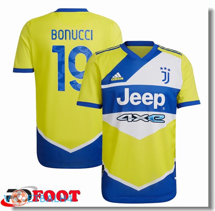 Juventus (Bonucci 19) derde jersey geel 2021/2022