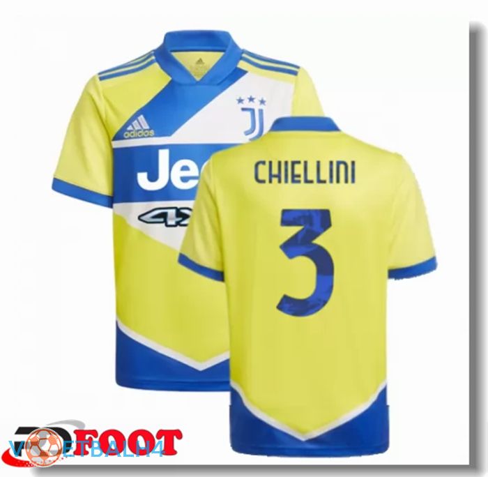 Juventus (CHIELLINI 3) kinderen derde jersey geel 2021/2022