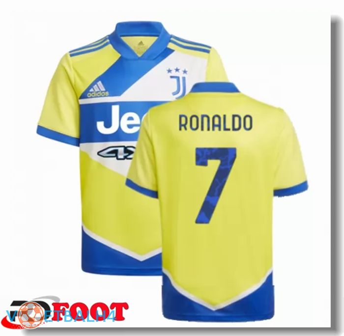 Juventus (RONALDO 7) kinderen derde jersey geel 2021/2022