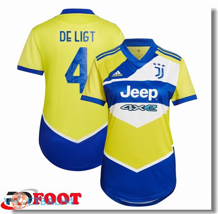 Juventus (De Ligt 4) Dames derde jersey geel 2021/2022