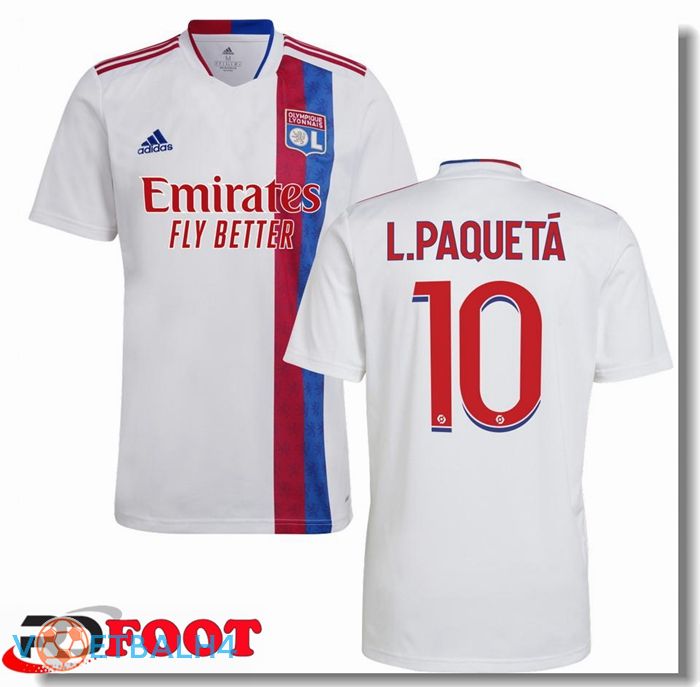 Olympique Lyon (L.PAQUETA 10) thuis jersey wit 2021/2022