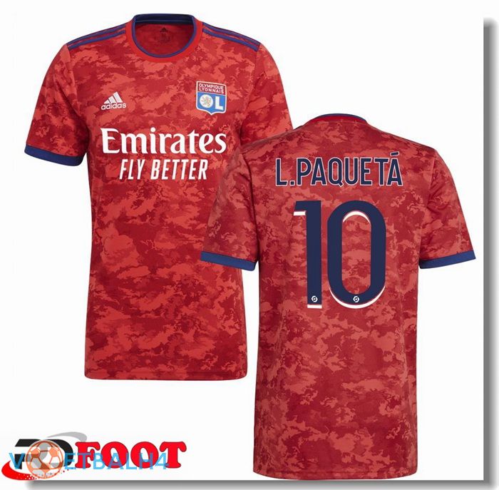 Olympique Lyon (L.PAQUETA 10) uit jersey rood 2021/2022