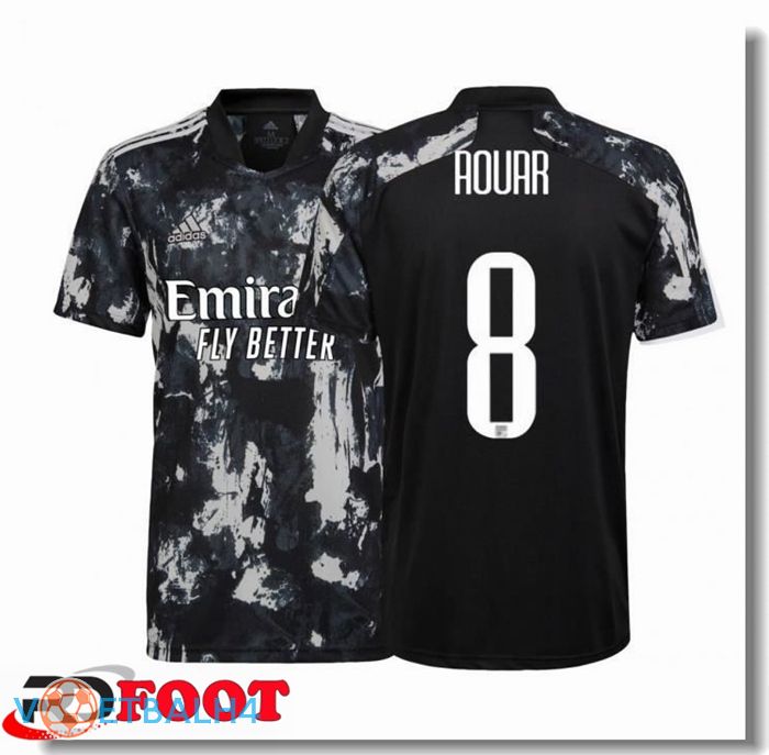 Olympique Lyon (AOUAR 8) derde jersey zwart 2021/2022