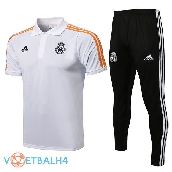 Real Madrid Polo Shirt + broek wit 2021/2022