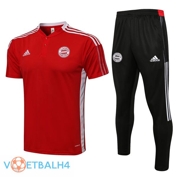 Bayern Munich Polo Shirt + broek rood 2021/2022