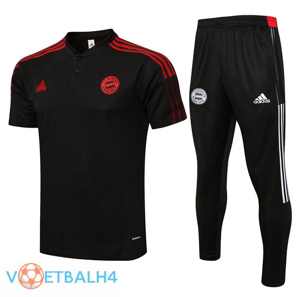 Bayern Munich Polo Shirt + broek zwart 2021/2022