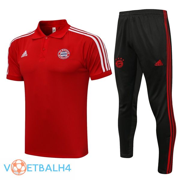 Bayern Munich Polo Shirt + broek rood 2021/2022