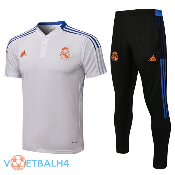 Real Madrid Polo Shirt + broek wit 2021/2022