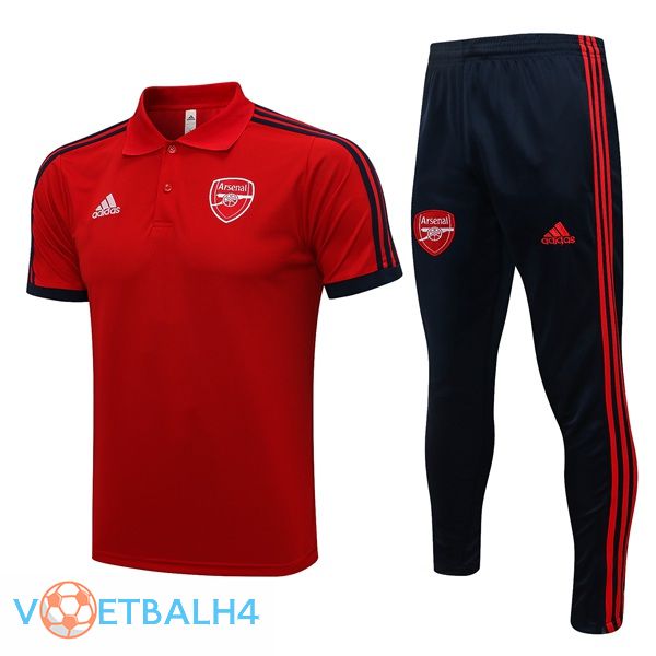 Arsenal Polo Shirt + broek rood 2021/2022