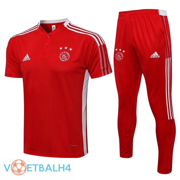 AFC Ajax Polo Shirt + broek rood 2021/2022