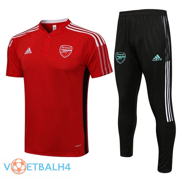 Arsenal Polo Shirt + broek rood 2021/2022