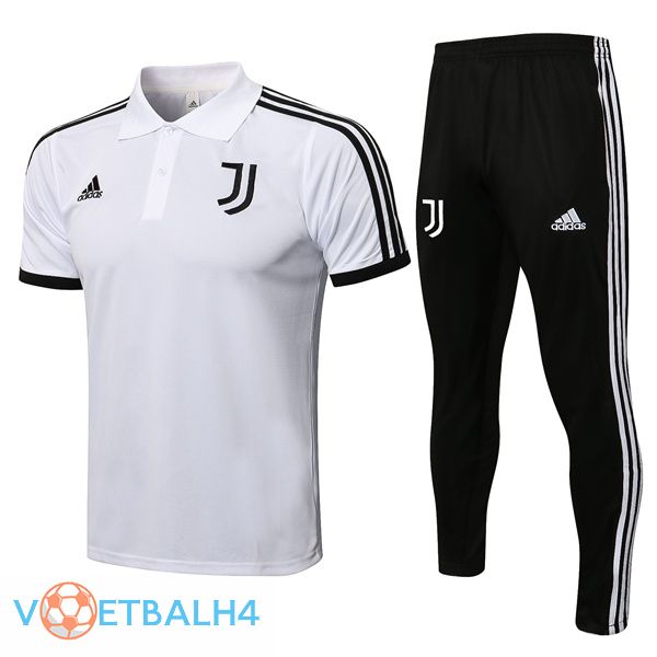 Juventus Polo Shirt + broek wit 2021/2022