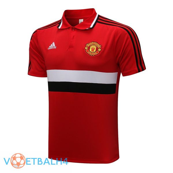 Manchester United Polo Shirt rood wit 2021/2022