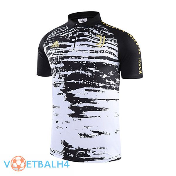 Juventus Polo Shirt wit zwart 2021/2022