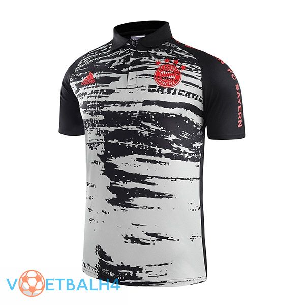 Bayern Munich Polo Shirt grijs zwart 2021/2022