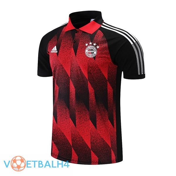 Bayern Munich Polo Shirt rood zwart 2021/2022