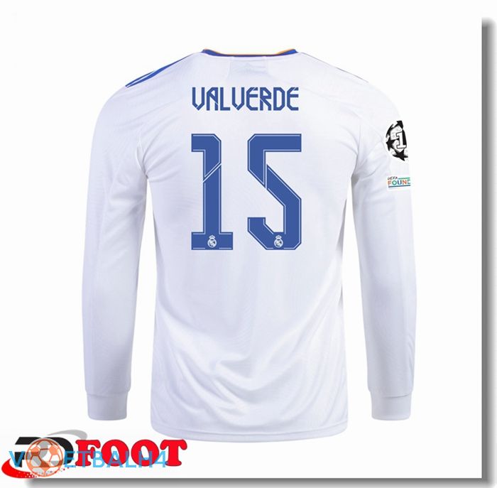 Real Madrid (VALVERDE 15) thuis jersey lange mouw2021/2022