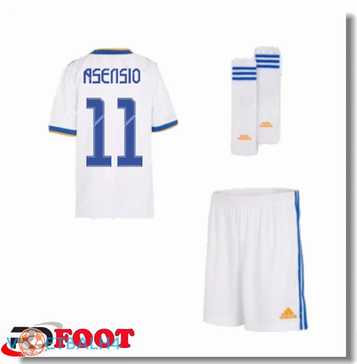 Real Madrid (ASENSIO 11) kinderen thuis jersey wit 2021/2022