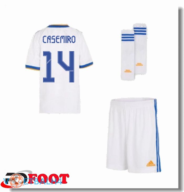 Real Madrid (CASEMIRO 14) kinderen thuis jersey wit 2021/2022