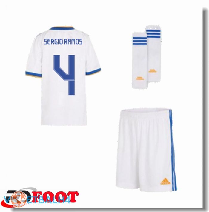 Real Madrid (SERGIO RAMOS 4) kinderen thuis jersey wit 2021/2022