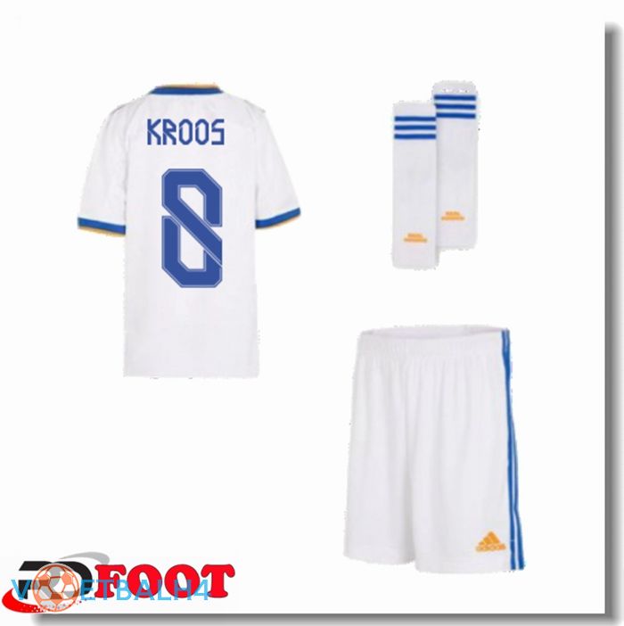 Real Madrid (KROOS 8) kinderen thuis jersey wit 2021/2022