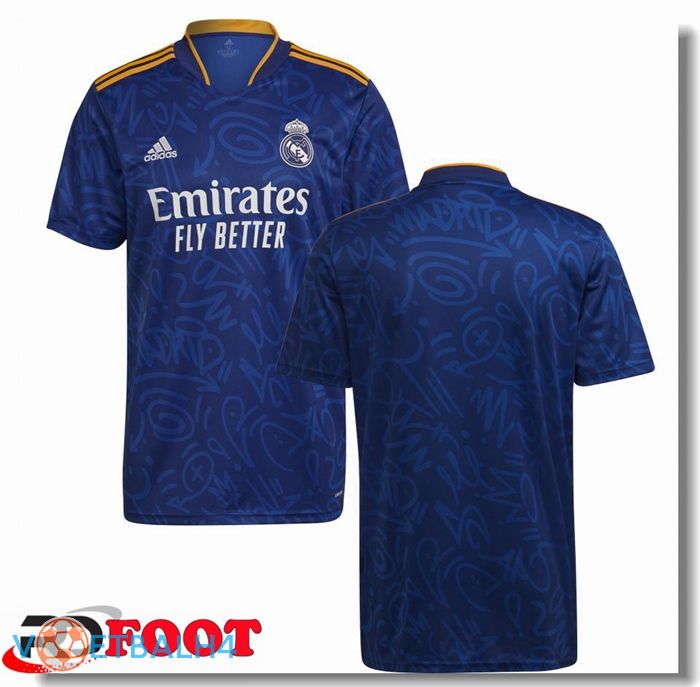 Real Madrid uit jersey blauw 2021/2022