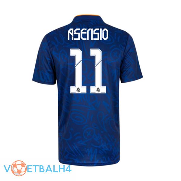 Real Madrid (ASENSIO 11) uit jersey blauw 2021/2022