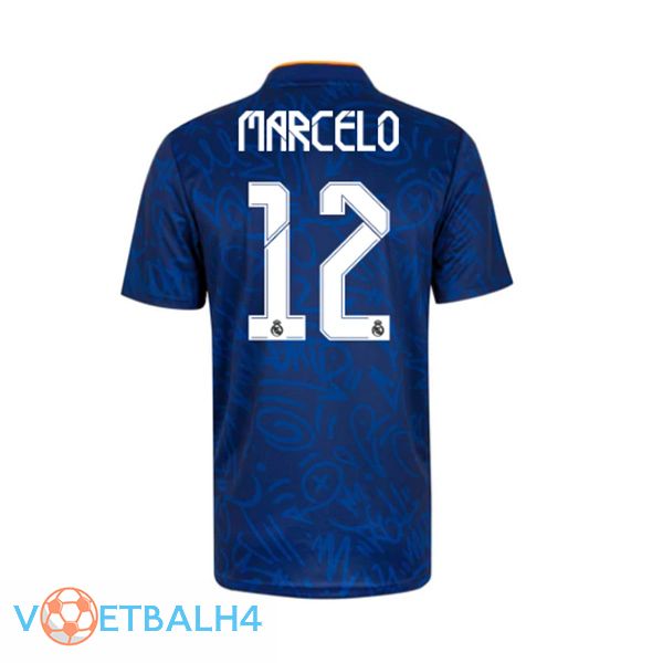 Real Madrid (MARCELO 12) uit jersey blauw 2021/2022