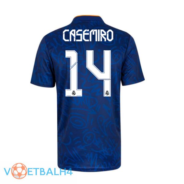 Real Madrid (CASEMIRO 14) uit jersey blauw 2021/2022