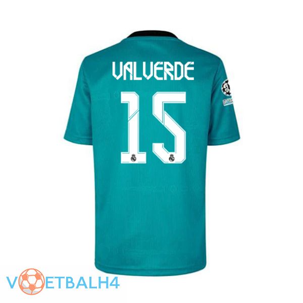 Real Madrid (VALVERDE 15) derde jersey blauw groente 2021/2022