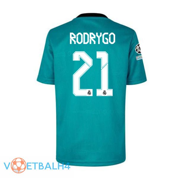 Real Madrid (Rodrygo 21) derde jersey blauw groente 2021/2022