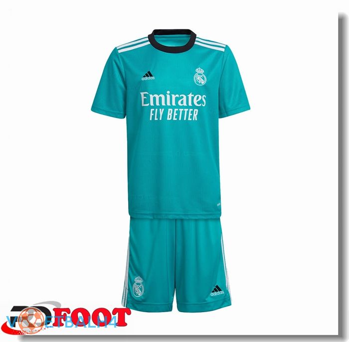 Real Madrid kinderen derde jersey blauw groente 2021/2022