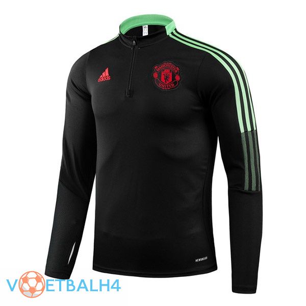 Manchester United Training Sweatshirt zwart 2021/2022