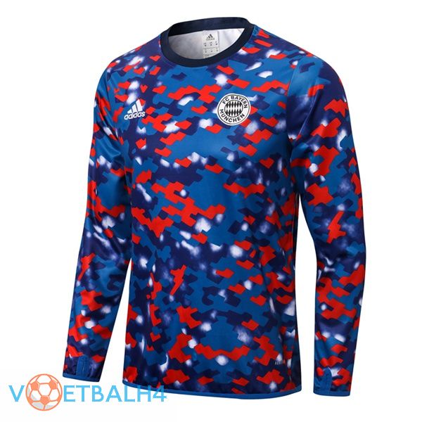 Bayern Munich Training Sweatshirt blauw rood 2021/2022