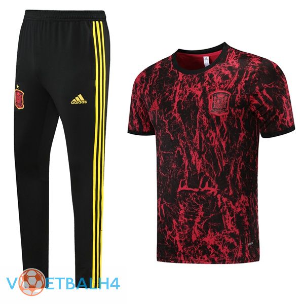 Spanje Training T Shirt + broek rood 2021/2022