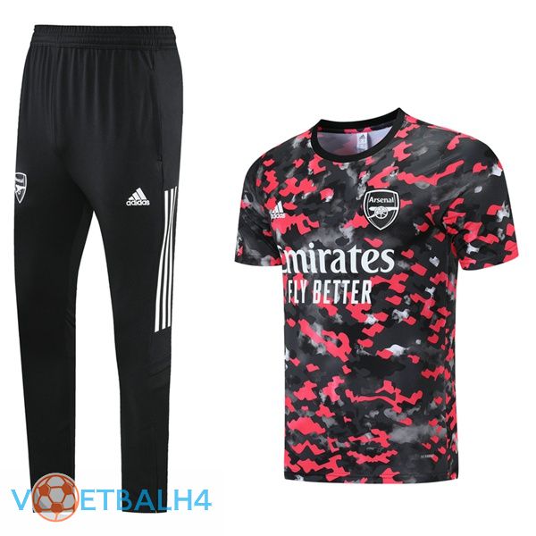 Arsenal Training T Shirt + broek rood zwart 2021/2022