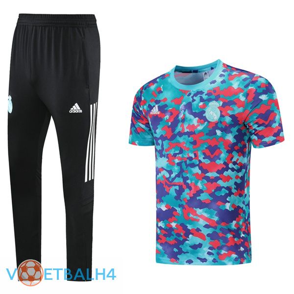 Real Madrid Training T Shirt + broek blauw 2021/2022