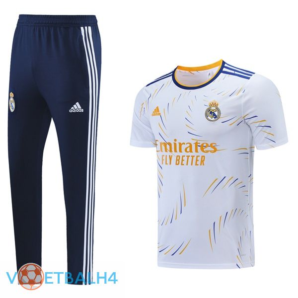 Real Madrid Training T Shirt + broek wit 2021/2022