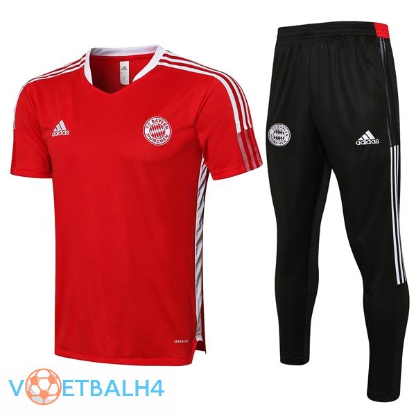 Bayern Munich Training T Shirt + broek rood 2021/2022