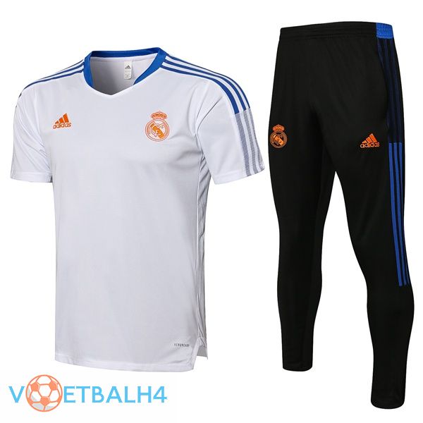 Real Madrid Training T Shirt + broek wit 2021/2022