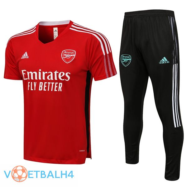 Arsenal Training T Shirt + broek rood 2021/2022