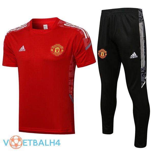 Manchester United Training T Shirt + broek rood 2021/2022