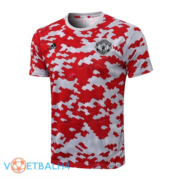 Manchester United Training T Shirt rood wit 2021/2022